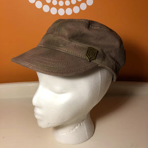 DC hat, olive green/tan, newsie